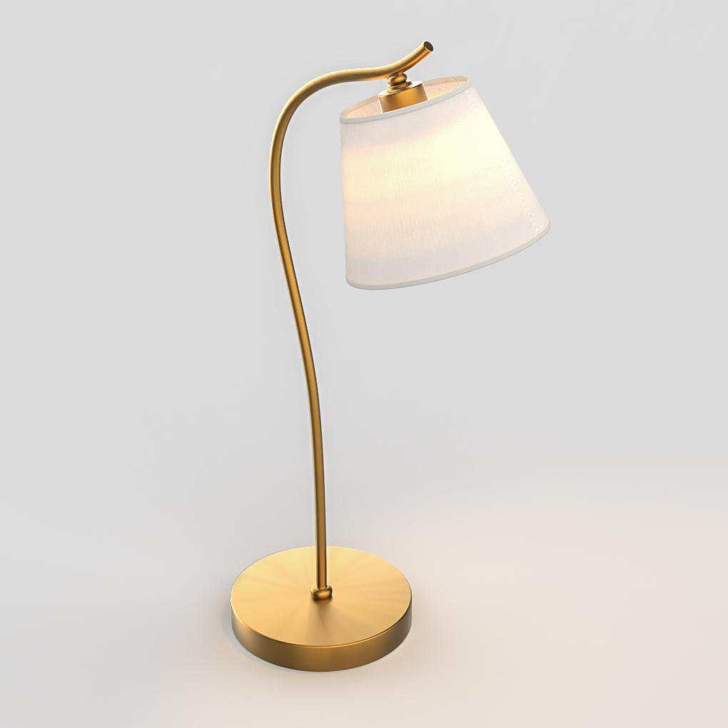 Metal Gooseneck Desk Lamp Fabric Shade
