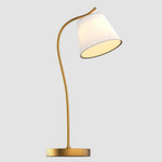 Metal Gooseneck Desk Lamp Fabric Shade