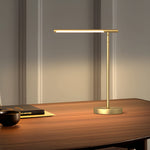 Lampioo Copper Brass LED Desk Lamp with Adjustable Angle