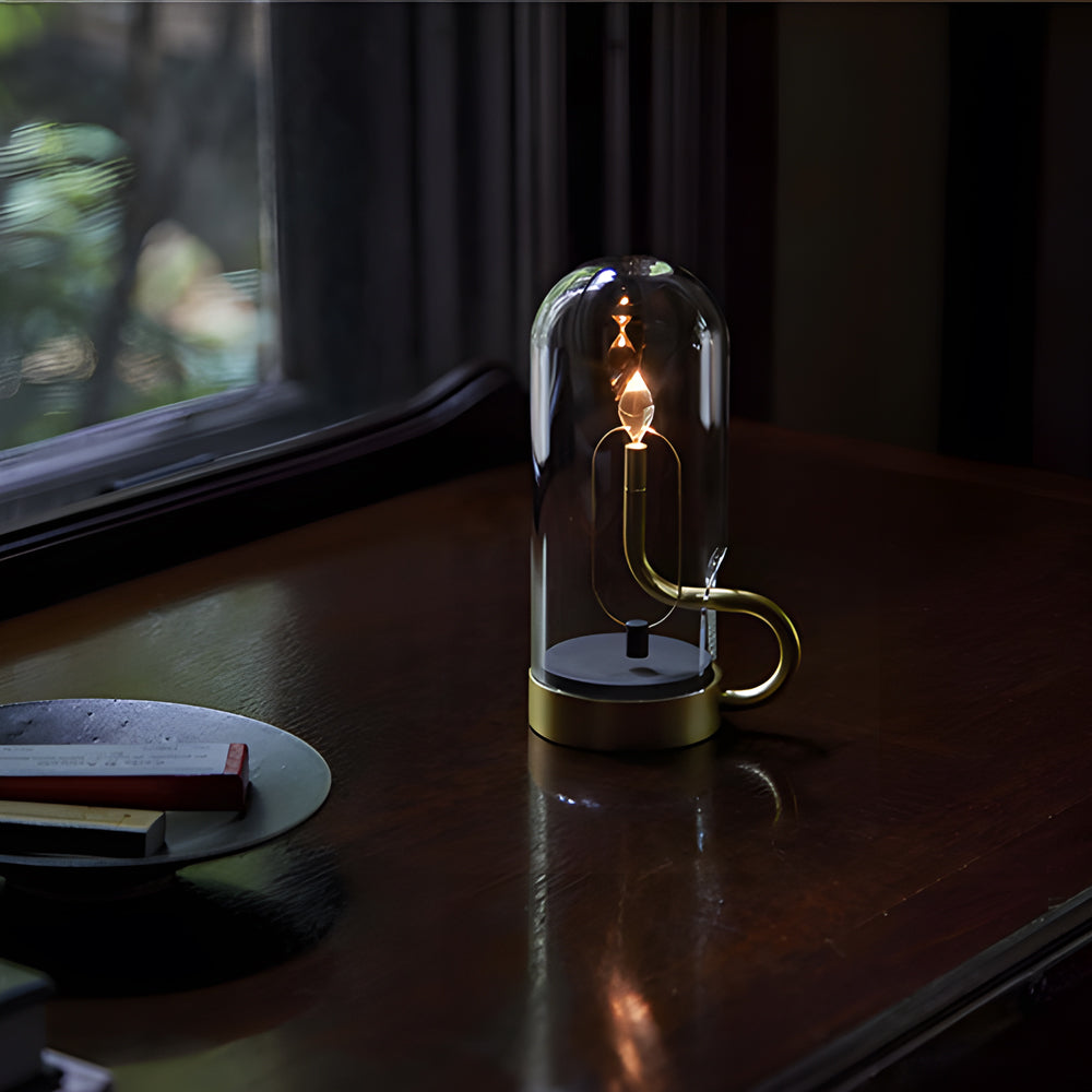 Lampioo Glass Dome HYMN LED Accent Table Lamp