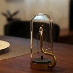 Glass Dome Hymn Accent Table Lamp Led Candle