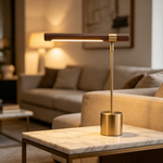 Lampioo Minimalist Wood LED Desk Lamp with USB Port