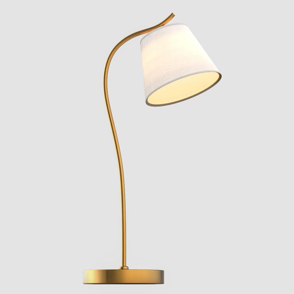 Metal Gooseneck Desk Lamp Fabric Shade