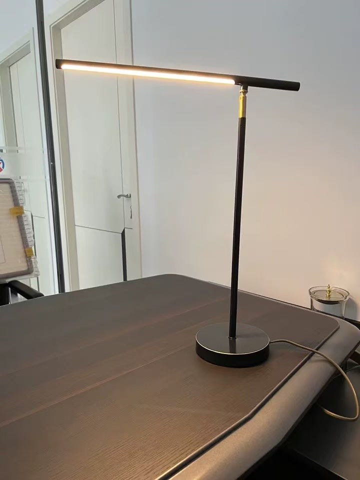 Lampioo Copper Brass LED Desk Lamp with Adjustable Angle