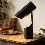 Lampioo Nordic Black LED Desk Lamp with Adjustable Cylinder
