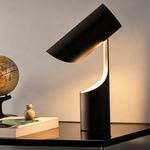 Lampioo Nordic Black LED Desk Lamp with Adjustable Cylinder