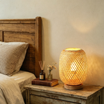 Lampioo Rattan Table Lamp for Ambient Lighting