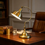 Lampioo 20" Antique Metallic LED Desk Lamp with Adjustable Gooseneck