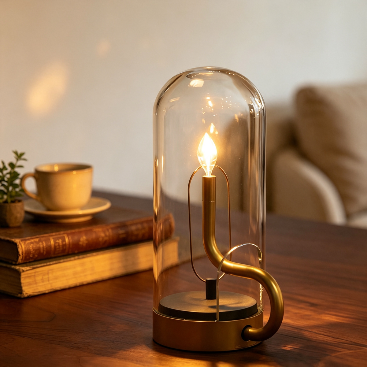 Lampioo Glass LED Accent Table Lamp