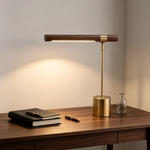 Lampioo Minimalist Wood LED Desk Lamp with USB Port