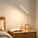 Lampioo Copper Brass LED Desk Lamp with Adjustable Angle